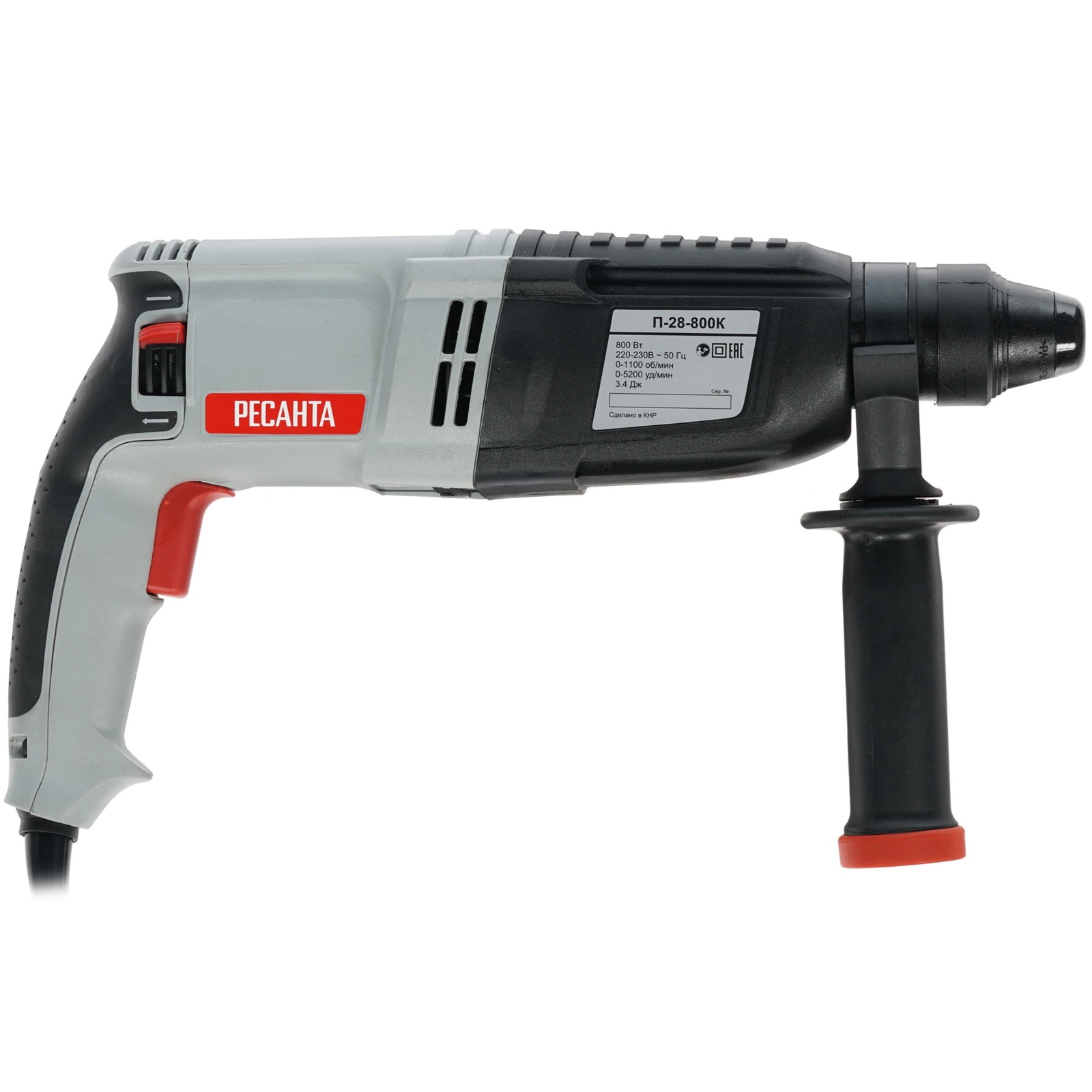 Перфоратор Ресанта П-28-800К 800Вт 3,4 Дж