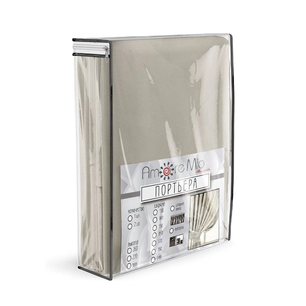 Штора Amore Mio RR 6668-02 бежевый 2,0х2,7х1