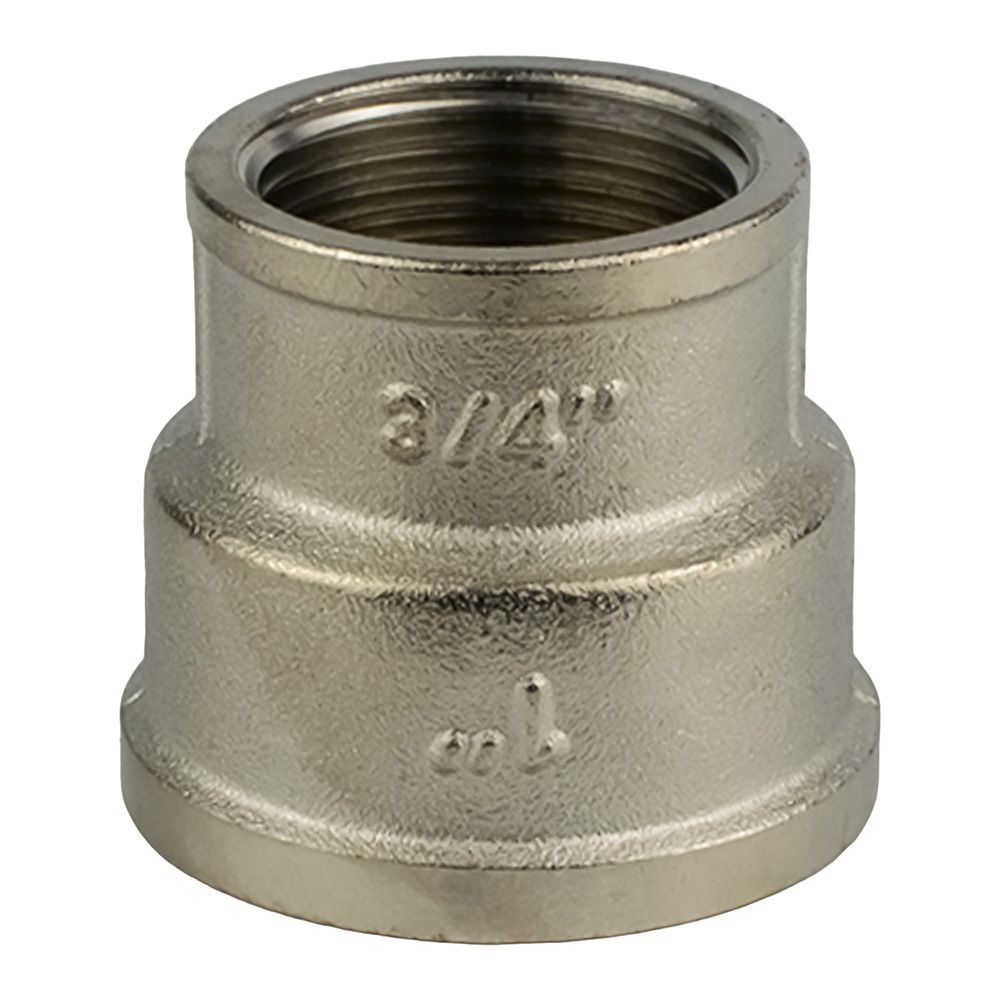 Муфта переходная латунь никель 1"х3/4" ВР/ВР