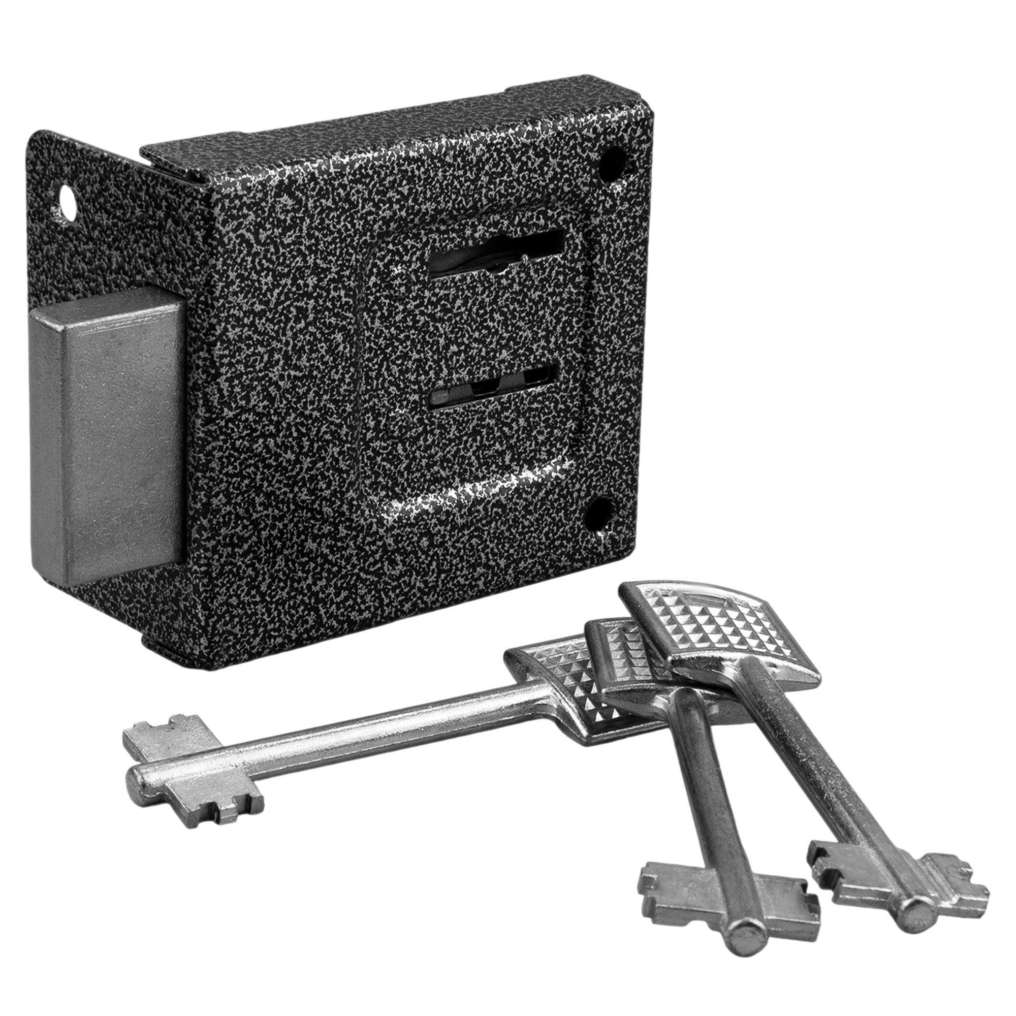 Замок накладной Птимаш ЗН4-1 серебро