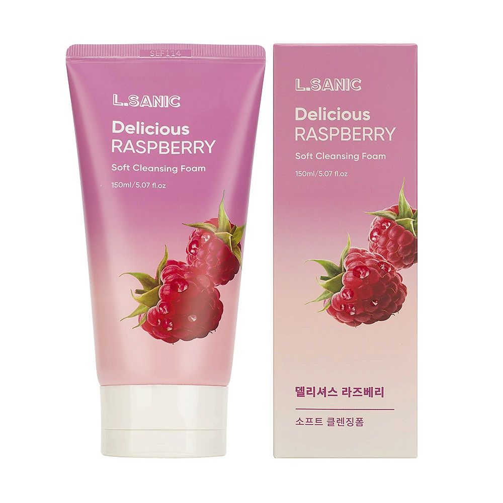 Пенка для умывания L.Sanic Очищающая с экстрактом малины 150 мл