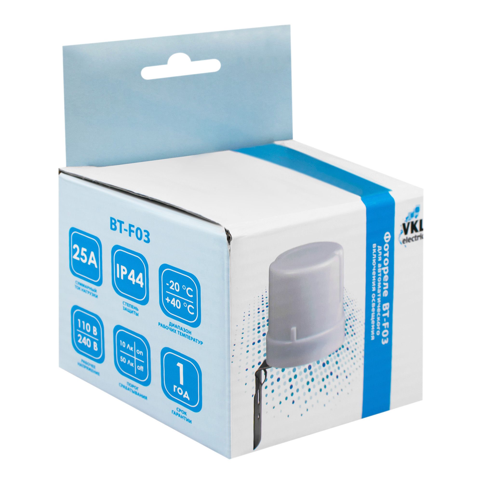 Фотореле 25А, 5500ВА IP44 (BT-F03) VKL electric