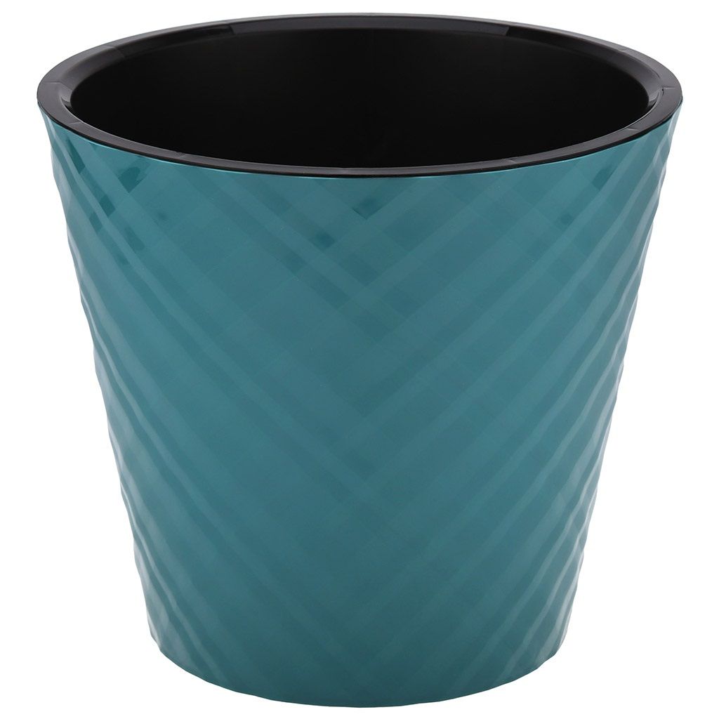 Горшок цветочный InGreen Manhattan Тропический лес 23 см 5 л c дренажной вставкой