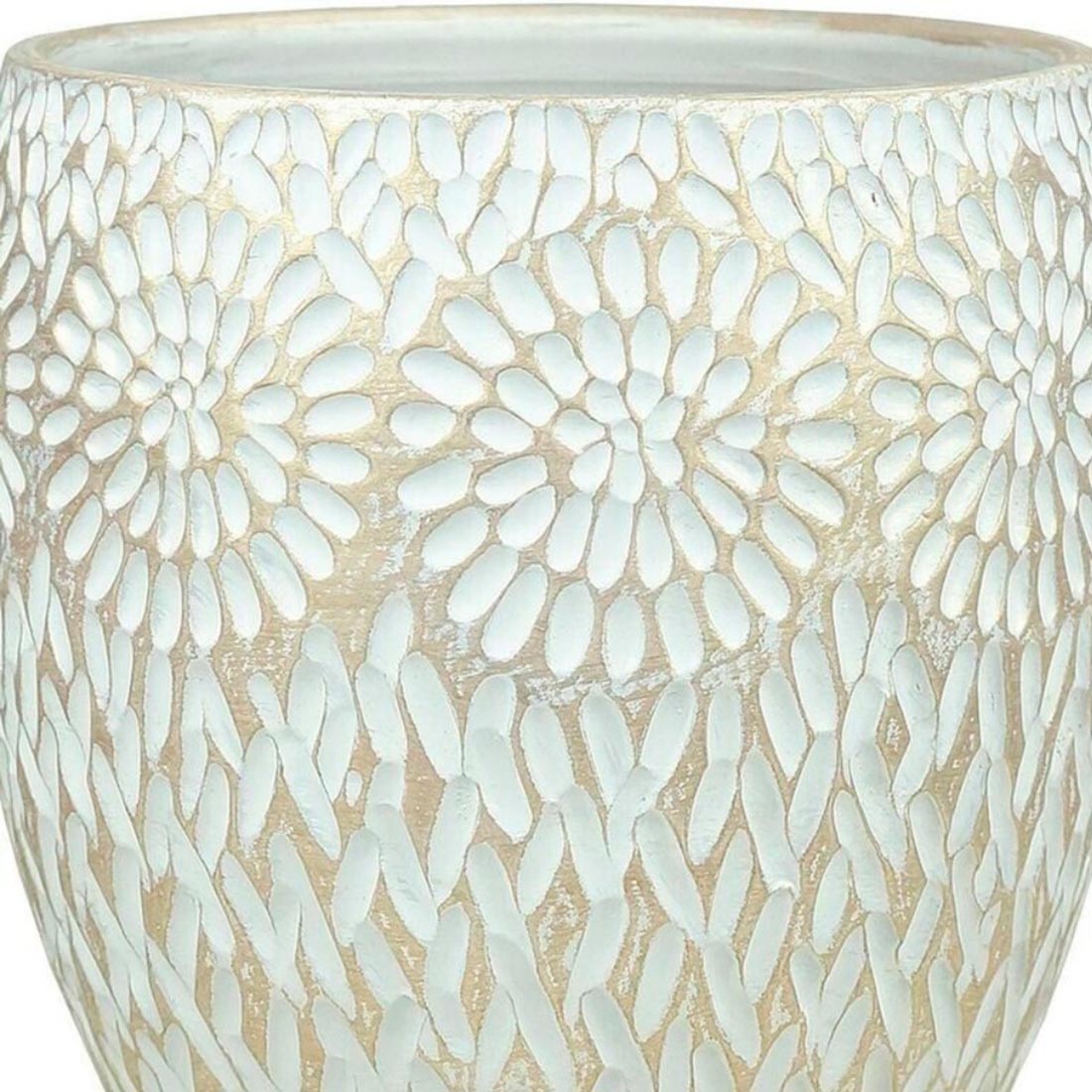 Горшок цветочный Астра Конус 26-323 бело-жемчужный 21 см 8 л