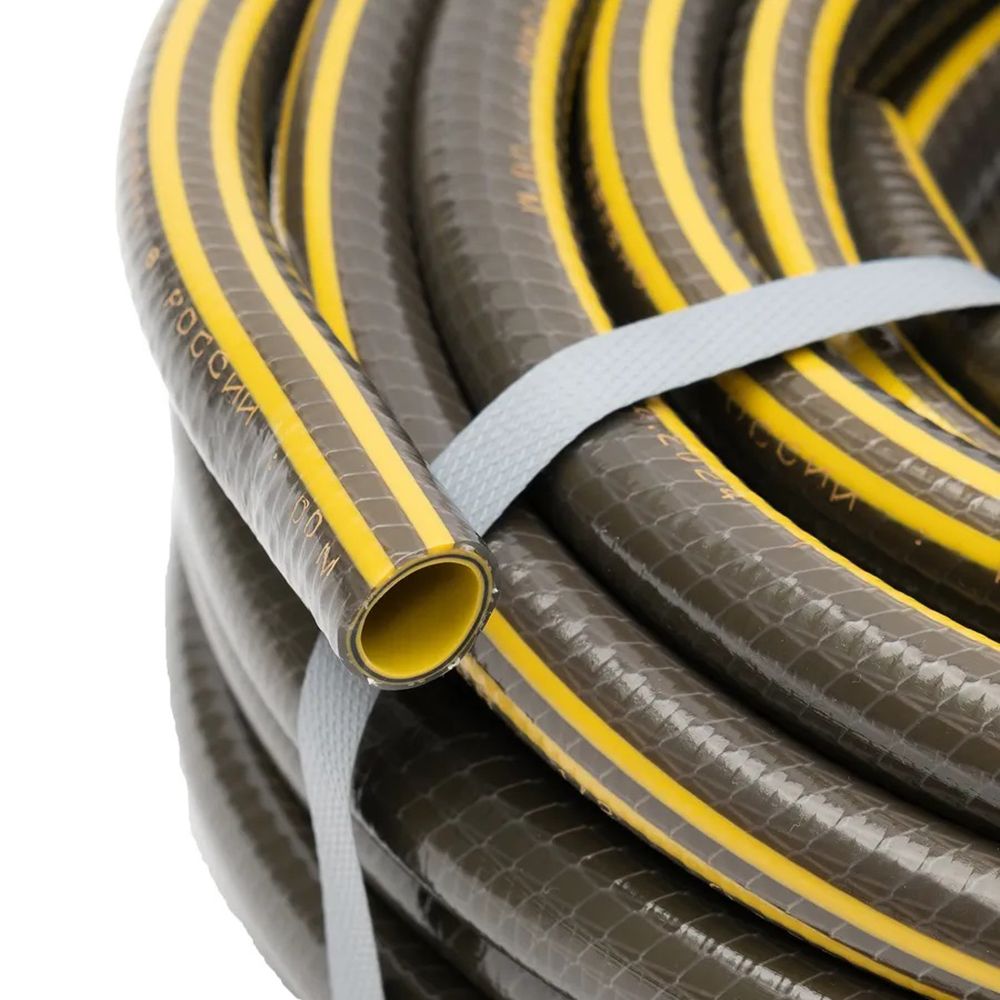 Шланг для полива ПВХ армированный 12 мм (1/2") 20 м 12 бар серый Grand