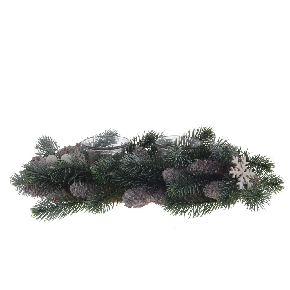 Подсвечник Новогодняя композиция L34 W16 H8 см 808827