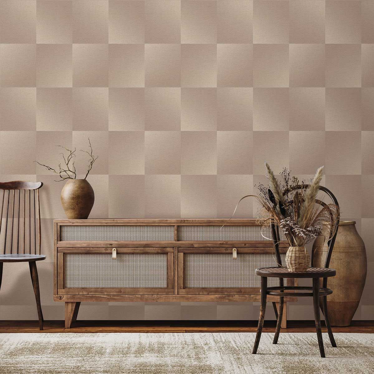 Обои 8051-12 Ornamy 1,06x10 м Bauhaus геометрия коричневый