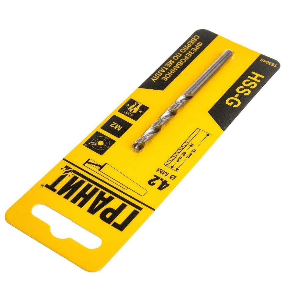 Сверло по металлу Гранит HSS-G 4,2х75/43