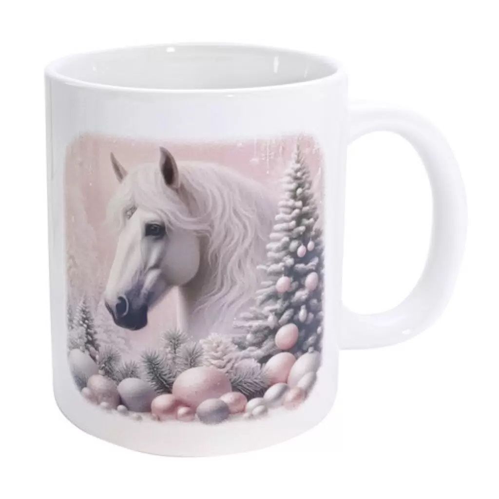 Кружка керамическая 350 мл Новогодняя лошадь MFK20589