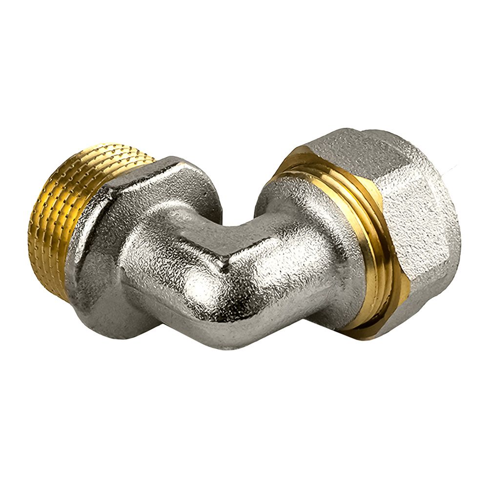Угольник обжимной латунь никель 20 мм х 3/4" НР Aquasfera 7006-04