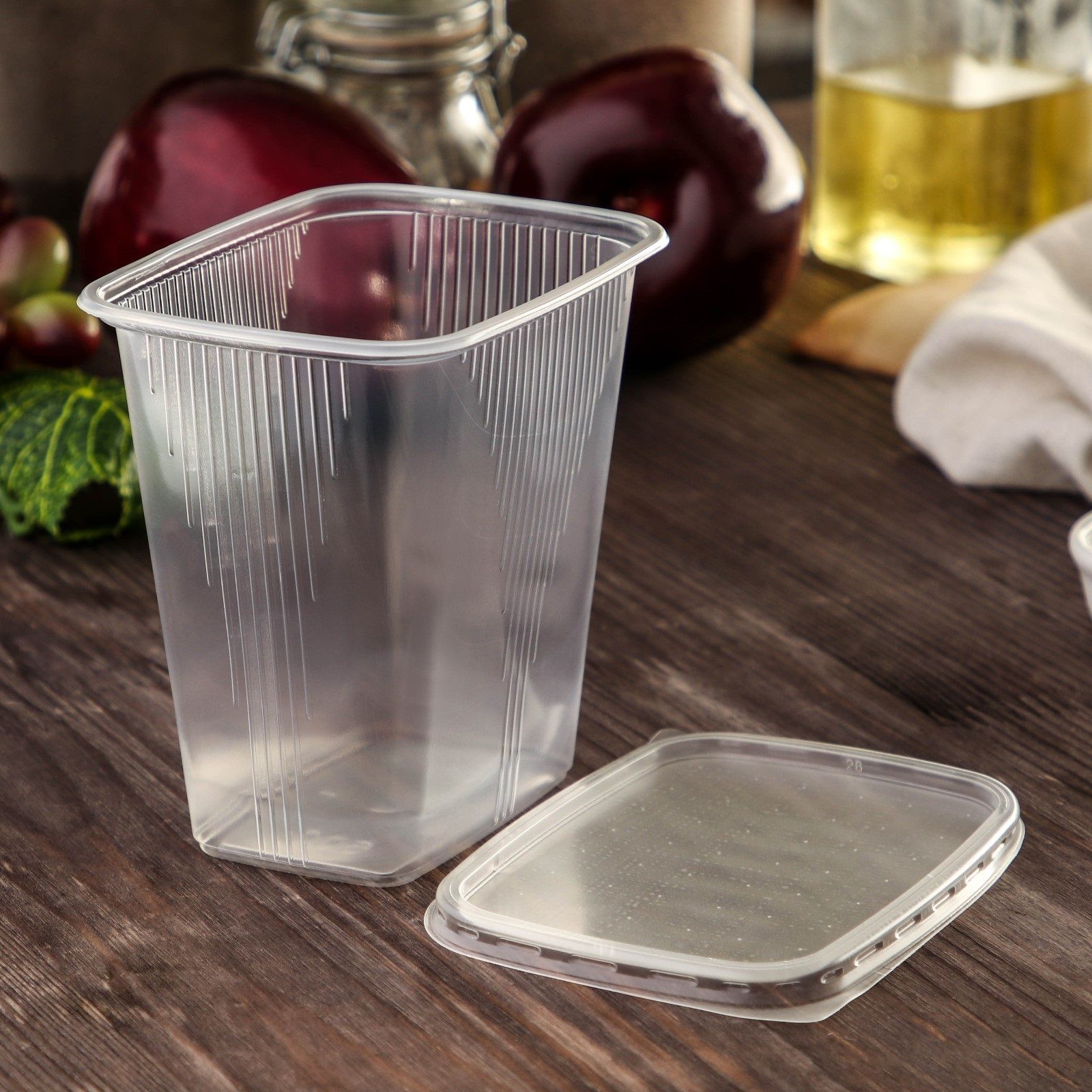 Набор контейнеров ПП 500 мл прямоугольные с крышкой 10,8х8,2х9,8 см 10 шт