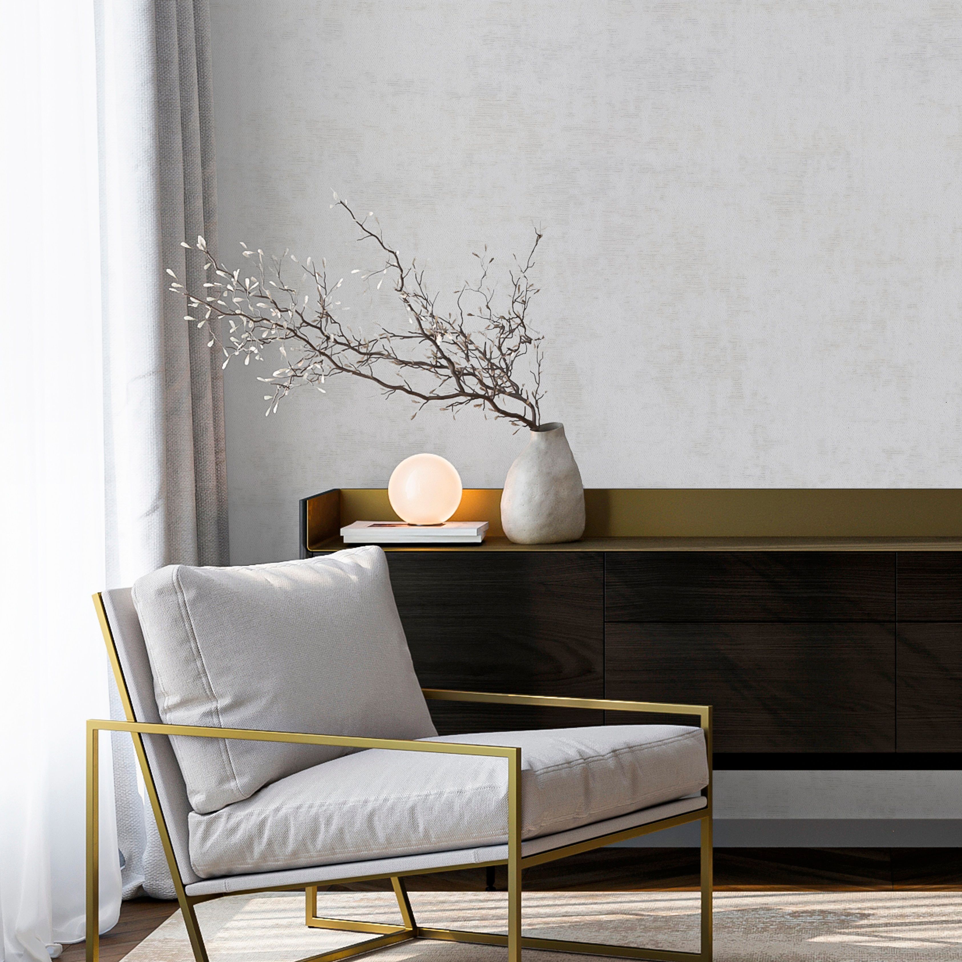 Обои Артекс Темпо 11348-02 серые однотонные 1,06х10 м