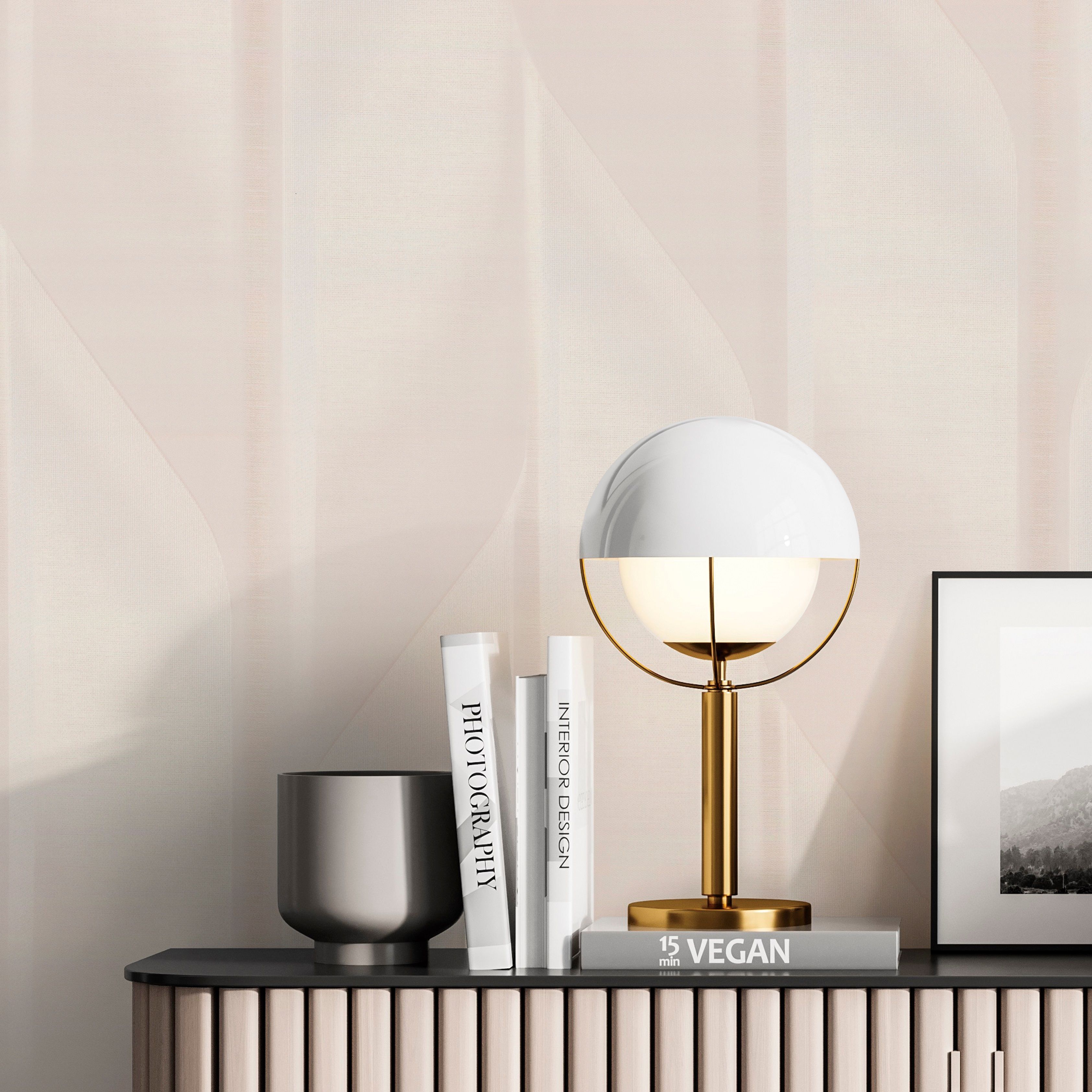 Обои Артекс Наоми 11295-02 бежевые геометрия 1,06х10,05 м