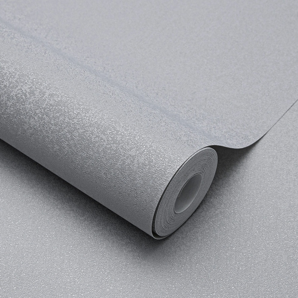 Обои WallSecret Oliva 9148-13 серые однотонные 1,06х10,05 м