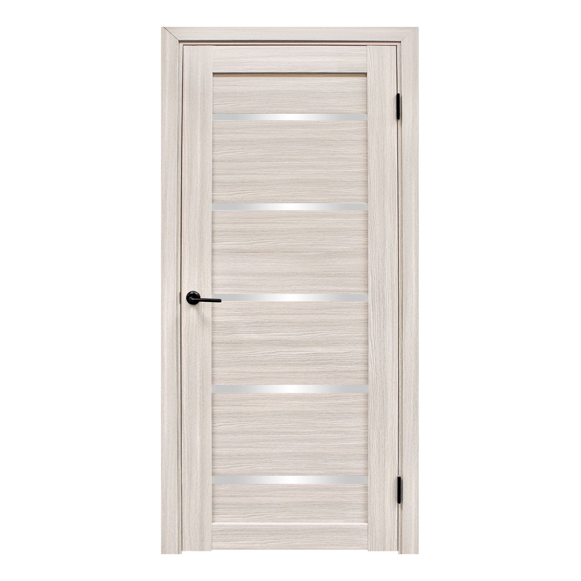 Полотно дверное ДО NIKI №55 Сакура ПВХ 600мм дуб серый стекло матовое