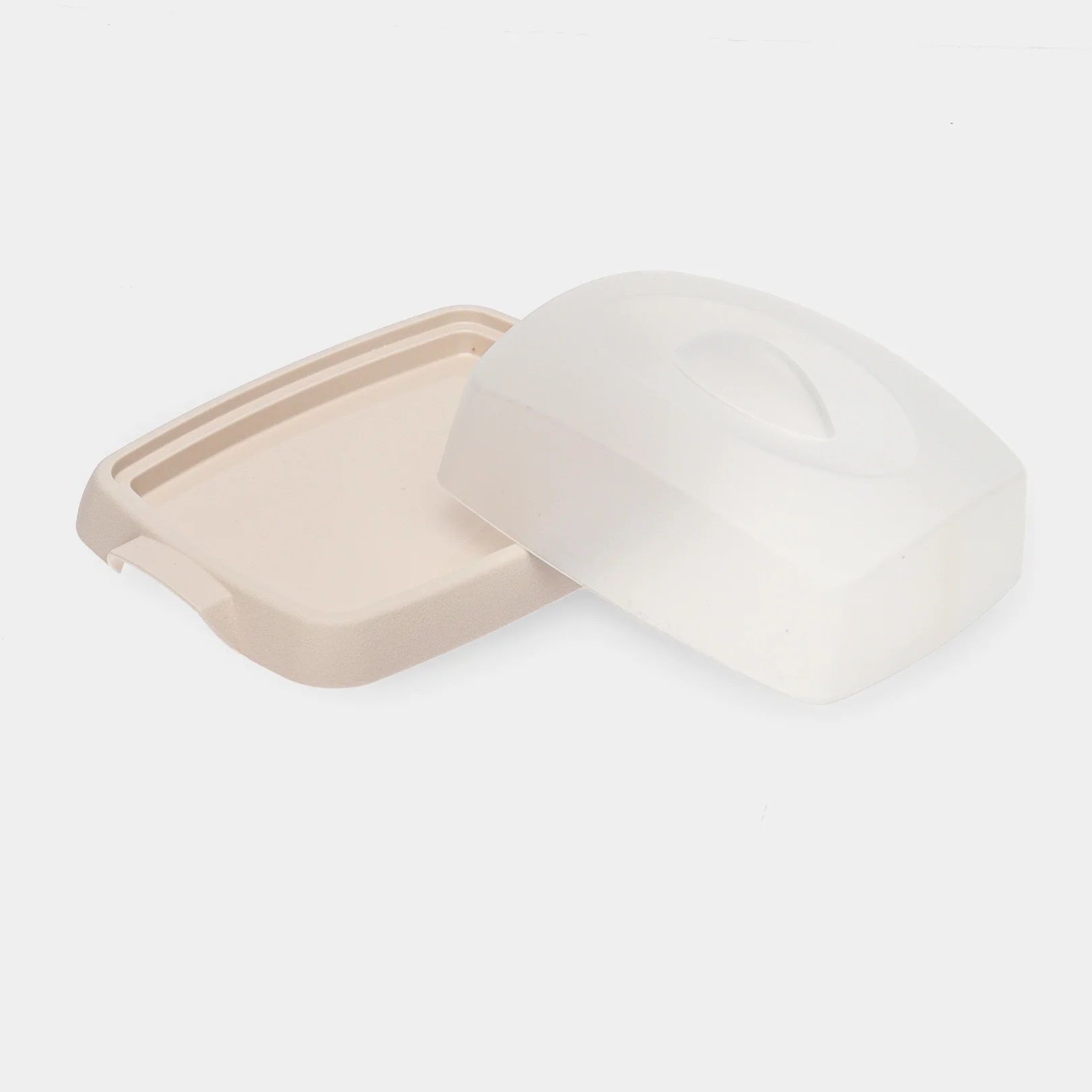 Масленка Таира 12,2х16,8х7 см кремовая