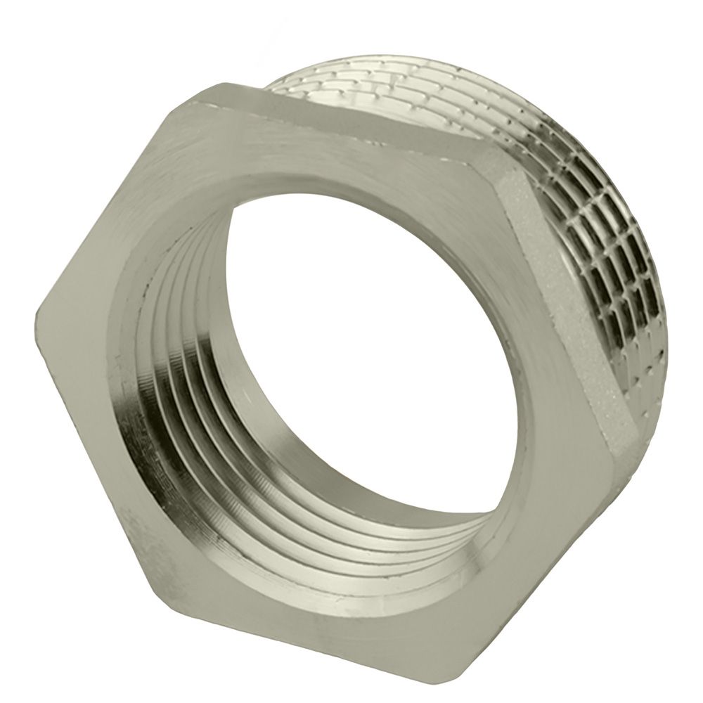 Футорка латунь никель 1 1/4"х1" ВР/НР