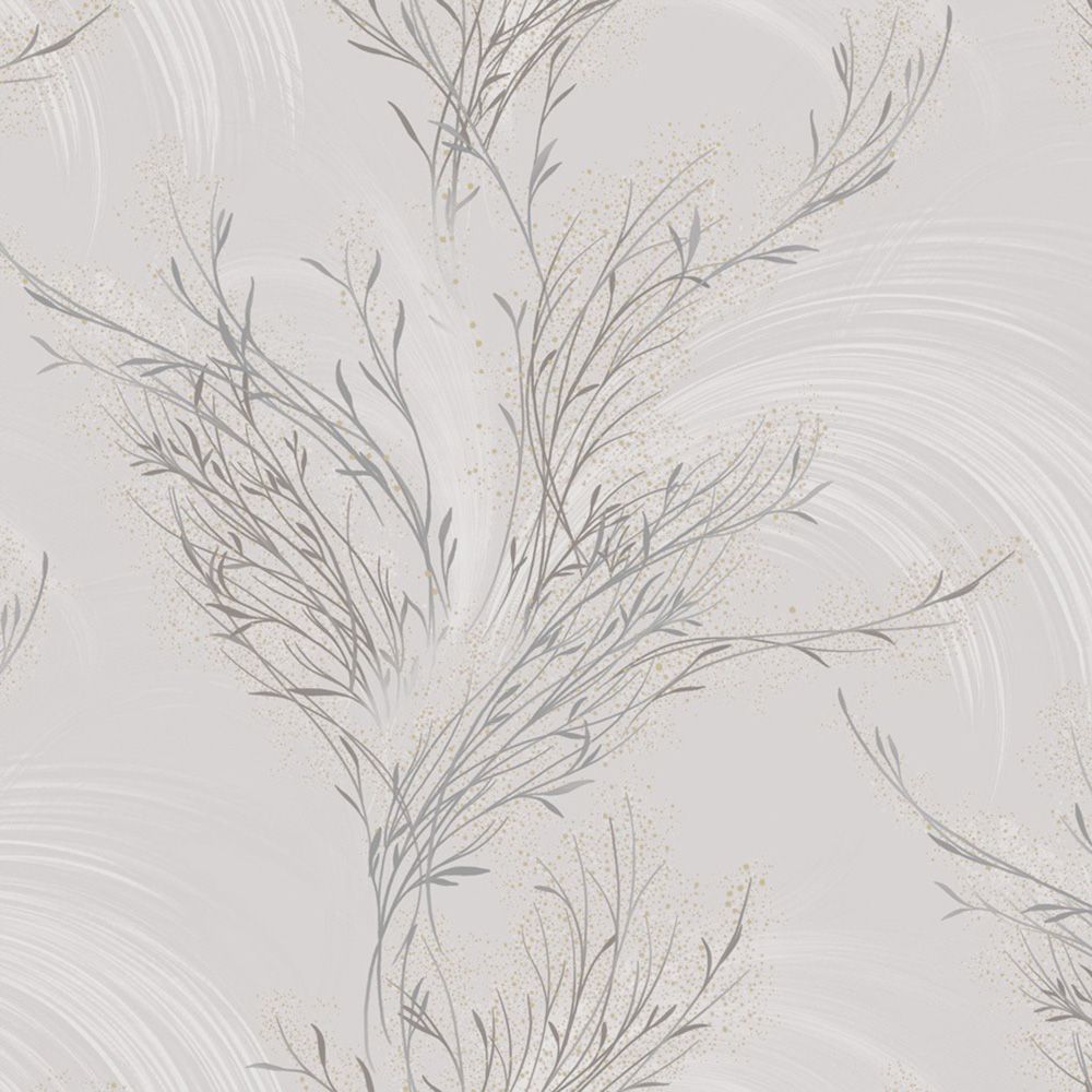 Обои AnturAGe Veresk AN9095-23 серые листья 1,06х10,05 м