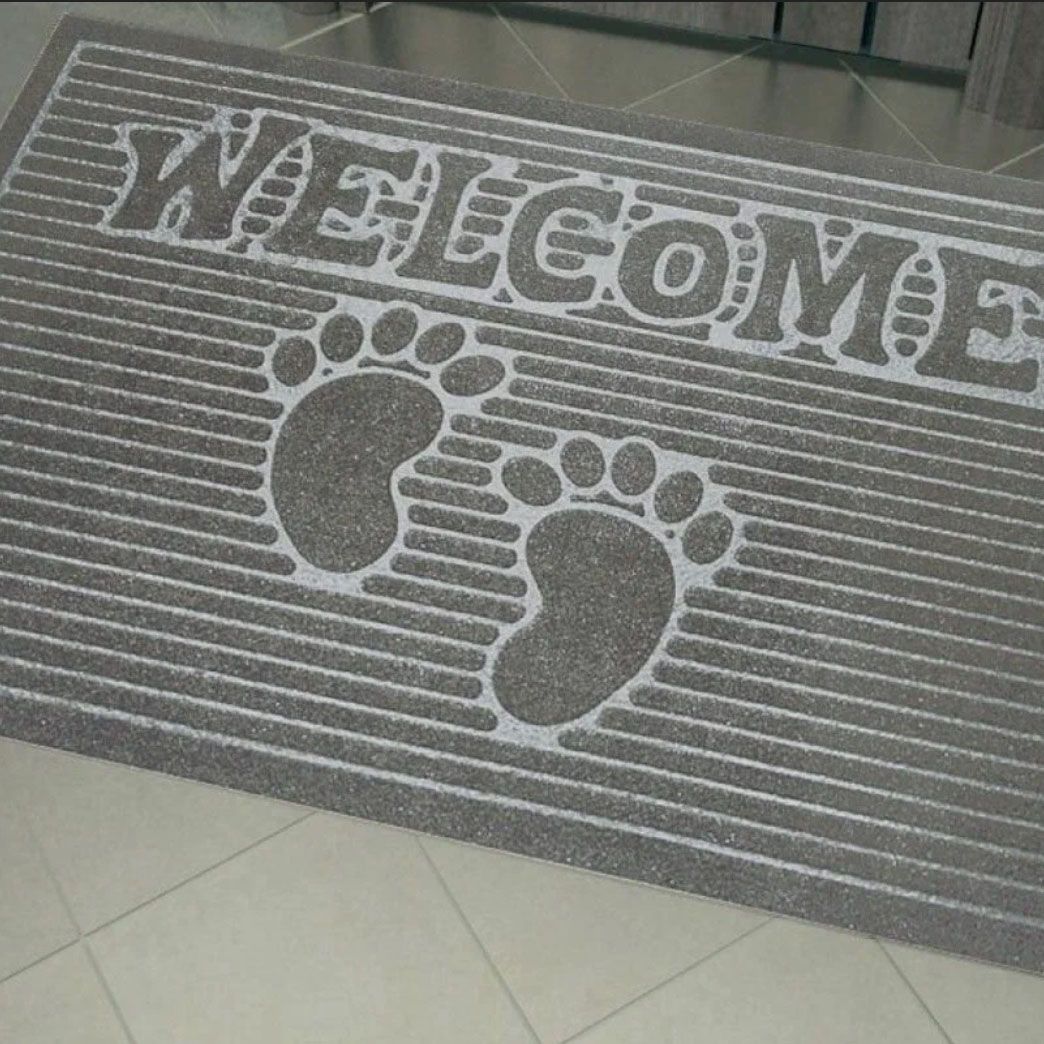 Коврик влаговпитывающий Welcome 40х60 см серый