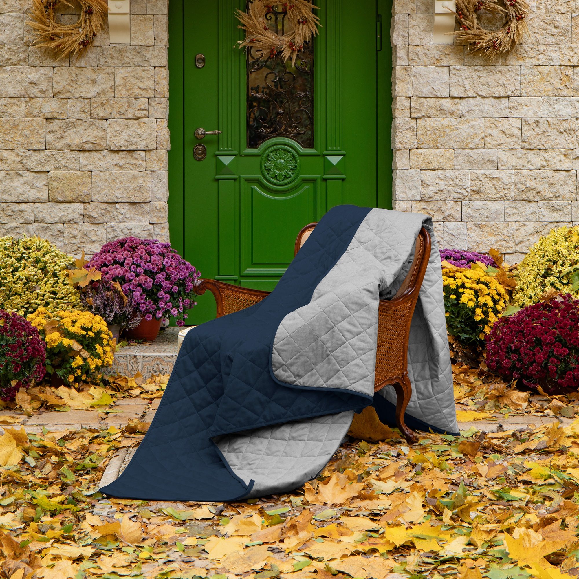 Покрывало Verossa Twilling 220х240 см серо-синий 927575