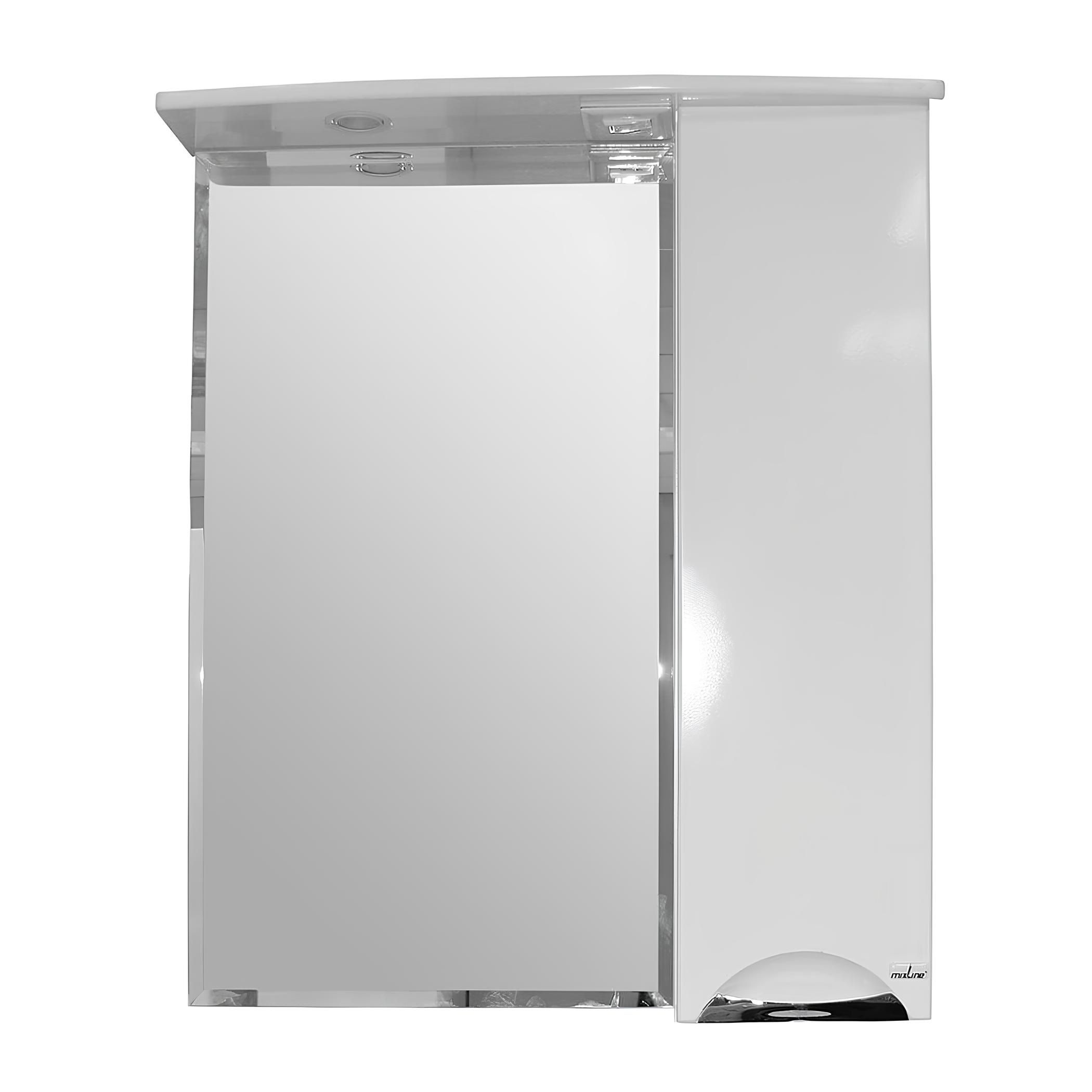 Шкаф зеркальный Кассиопея 75 750х816х170 мм правый с подстветкой