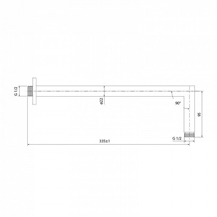 Кронштейн для верхнего душа Iddis 001SB33i61