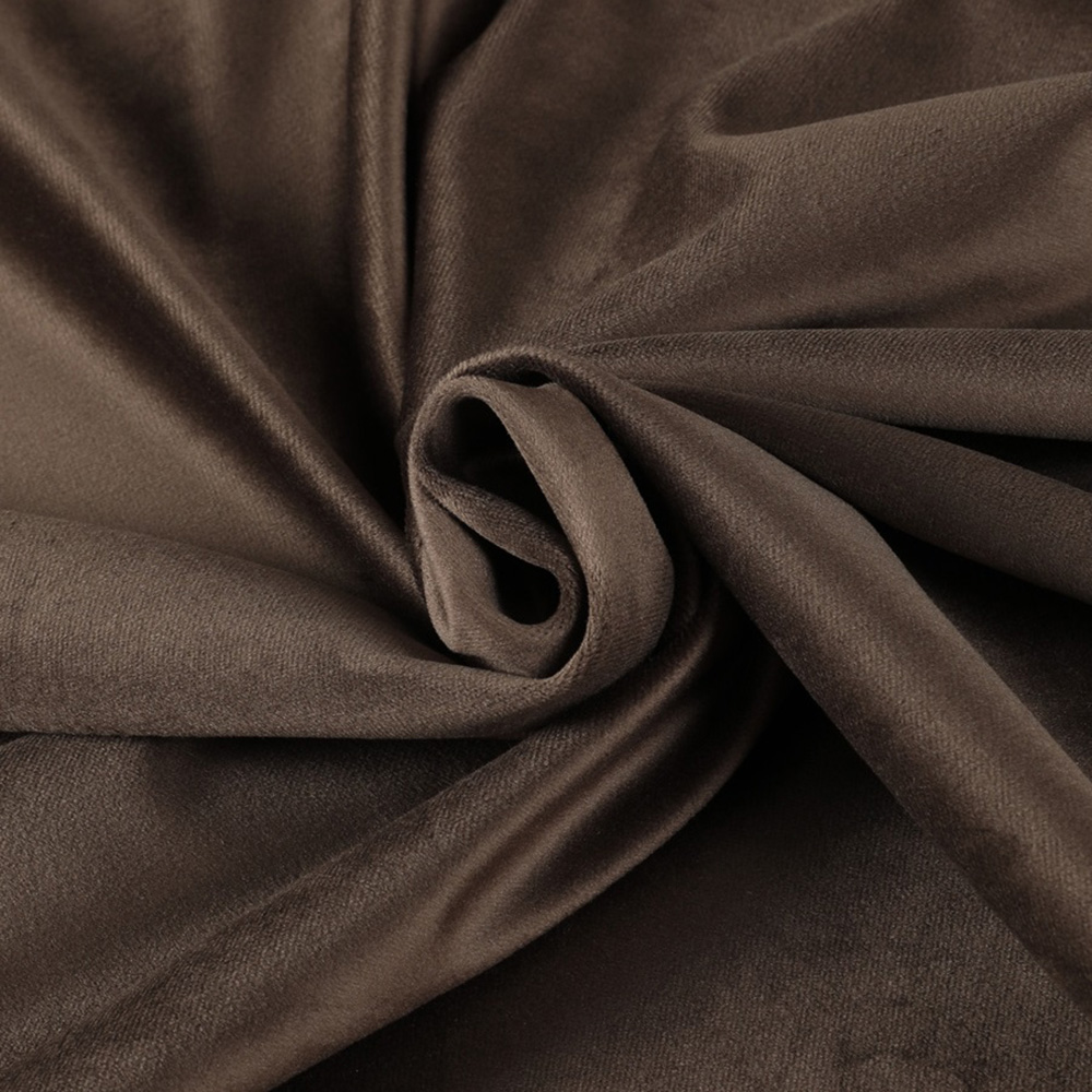 Ткань для штор Портьера бархат RCG 310-70/300 PB коричневый