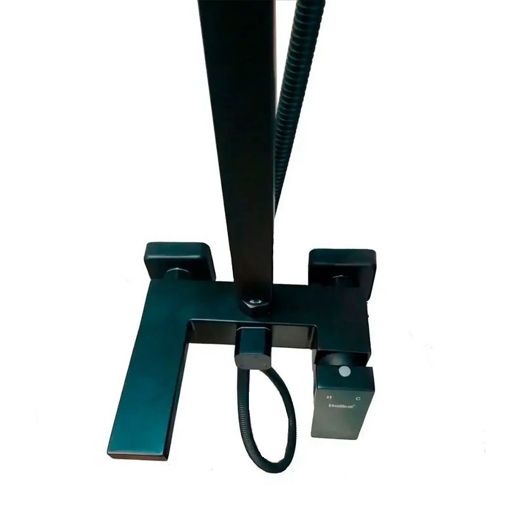 Душевая система Haiba HB24803-7 с верхним душем смесителем и ручной лейкой черный