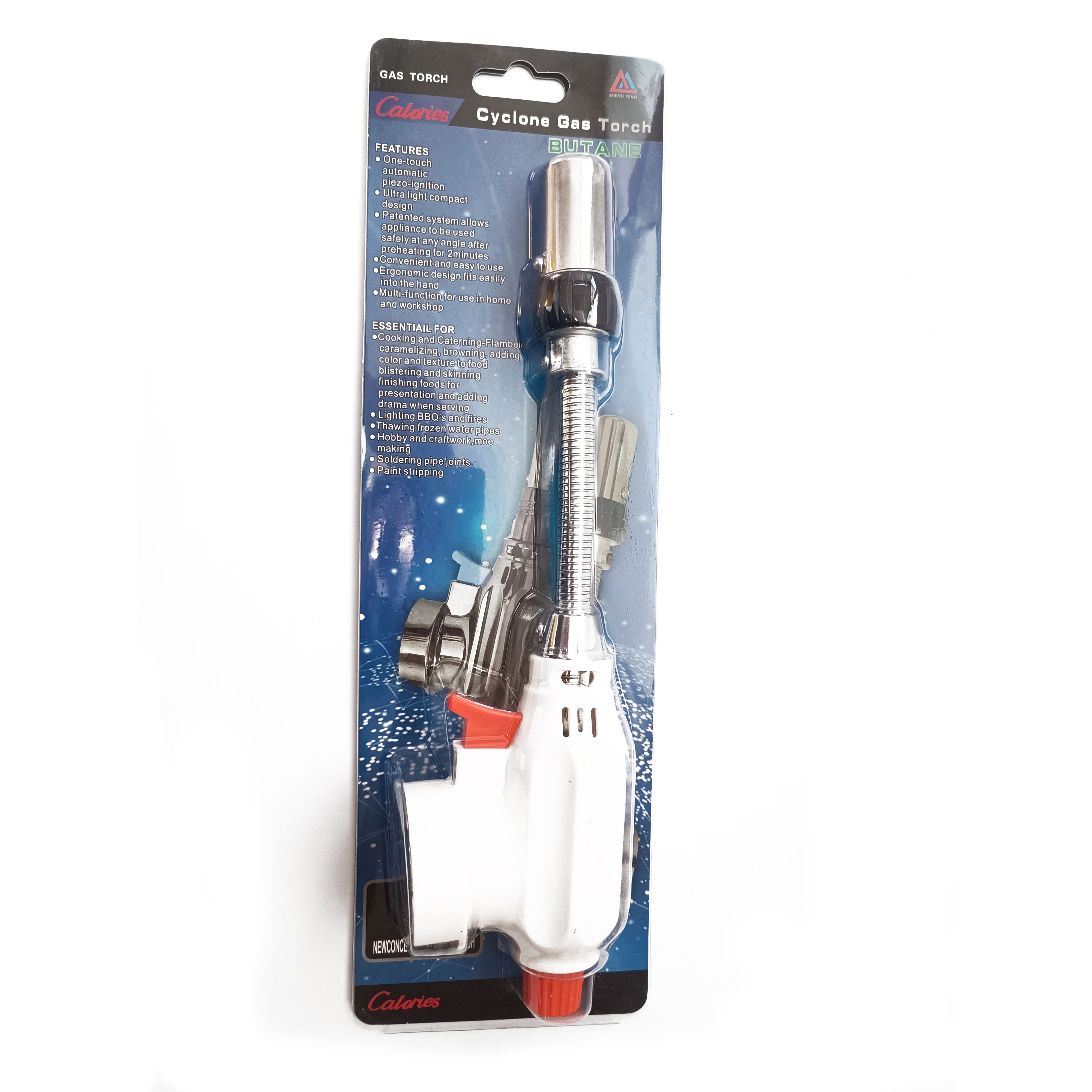 Горелка газовая с пьезоподжигом, дуло 14 см арт.2024-6697