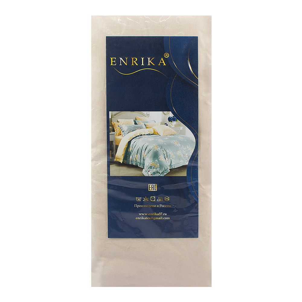 Простыня Enrika поплин 200х220 см бежевая