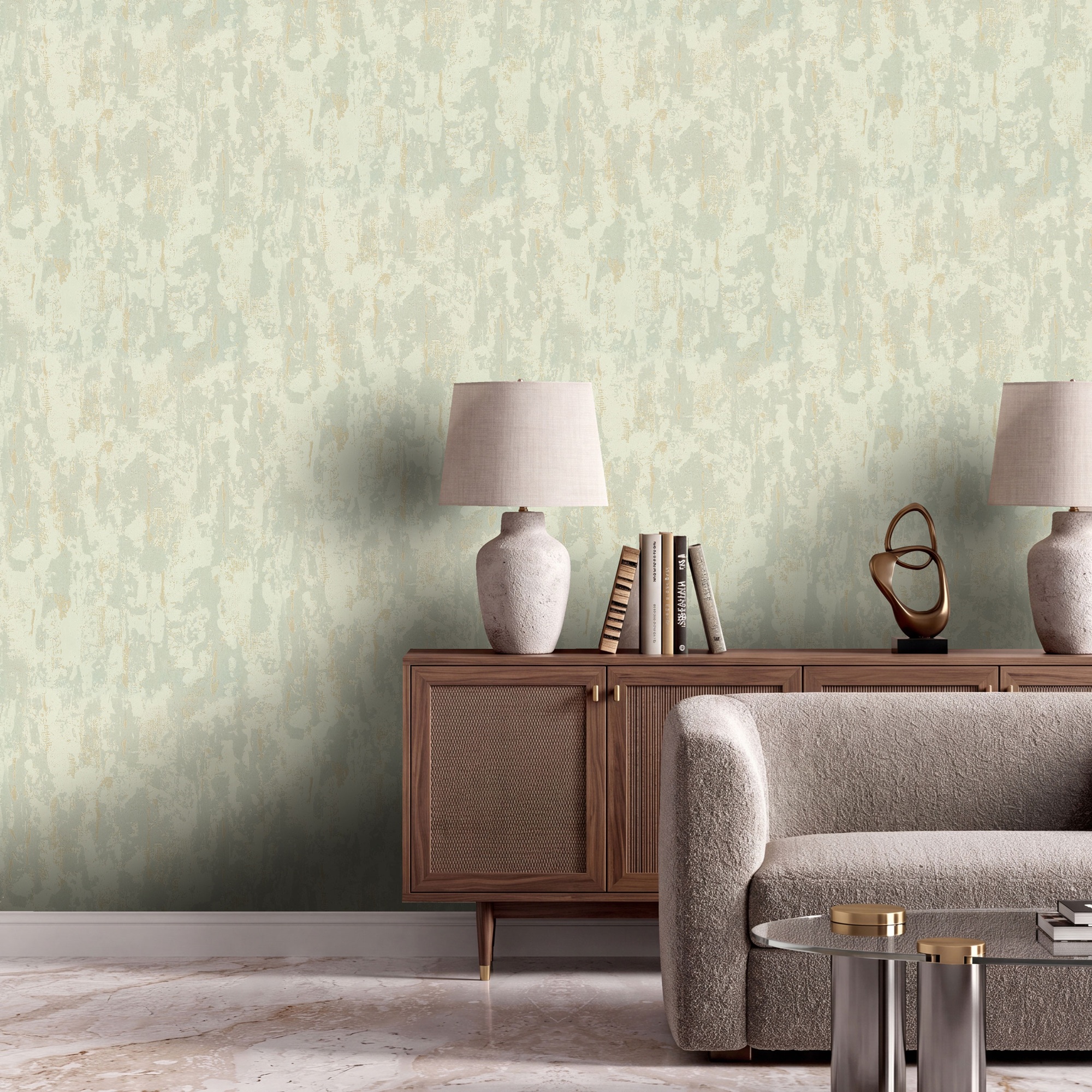 Обои Euro Decor Фреска 7387-10 мокко штукатурка 1,06х10,05 м