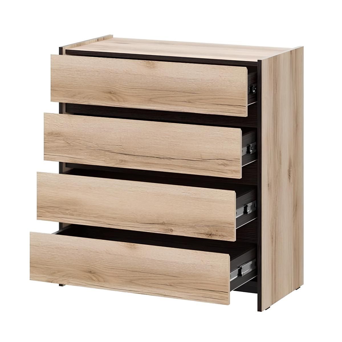 Комод Прага 708х832х330 мм 4 ящика Дуб Делано/Дуб Венге