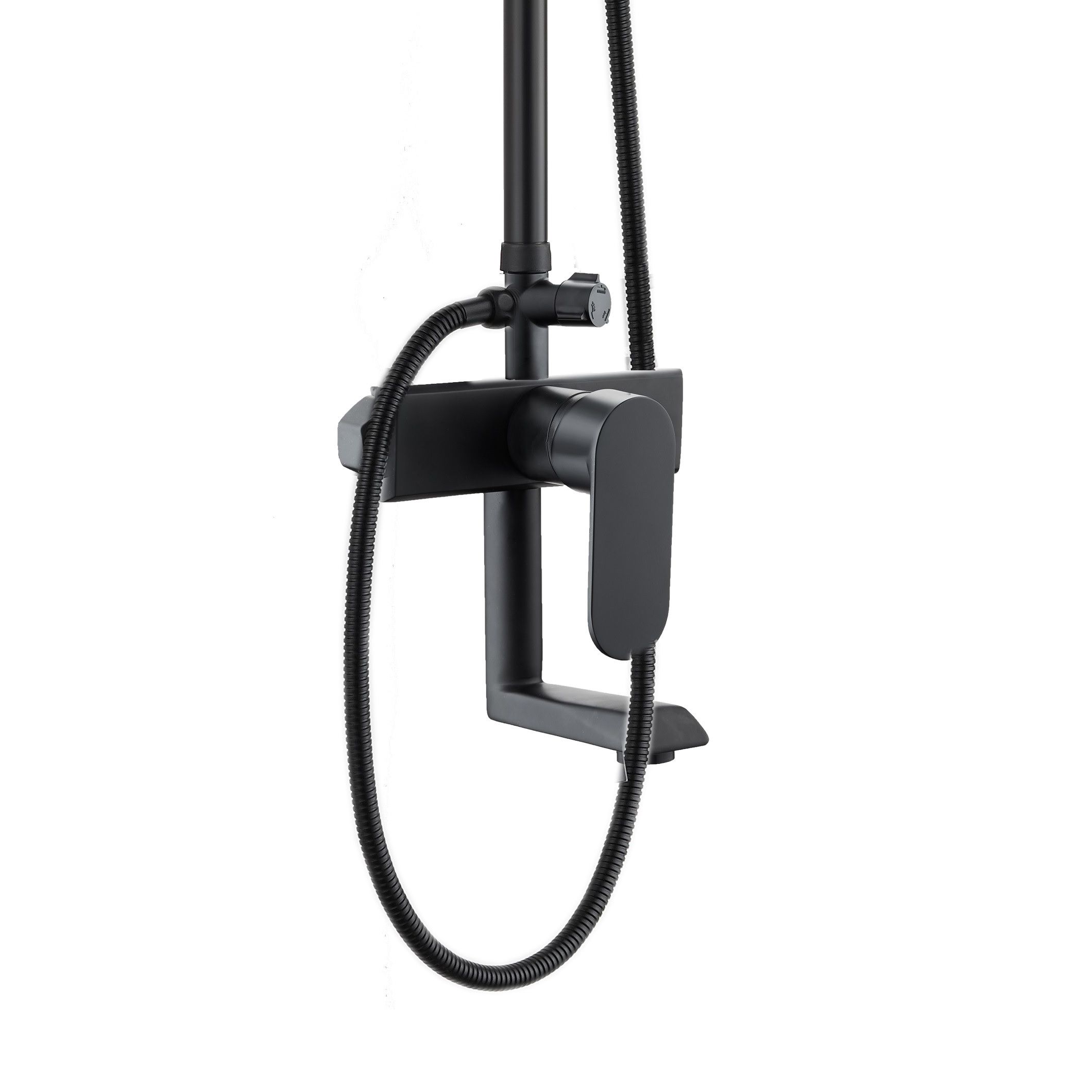 Душевая система Voda VST112Black черная с тропическим душем