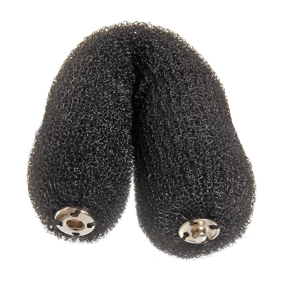 Заколка-валик для создания пучка на кнопке Стиль в деталях черная