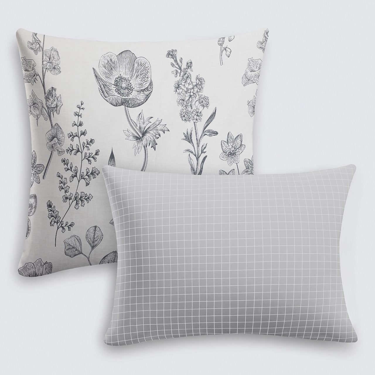 Белье постельное евро сатин Ecotex Гармоника Французский сад 70х70 см-2 50х70 см-2