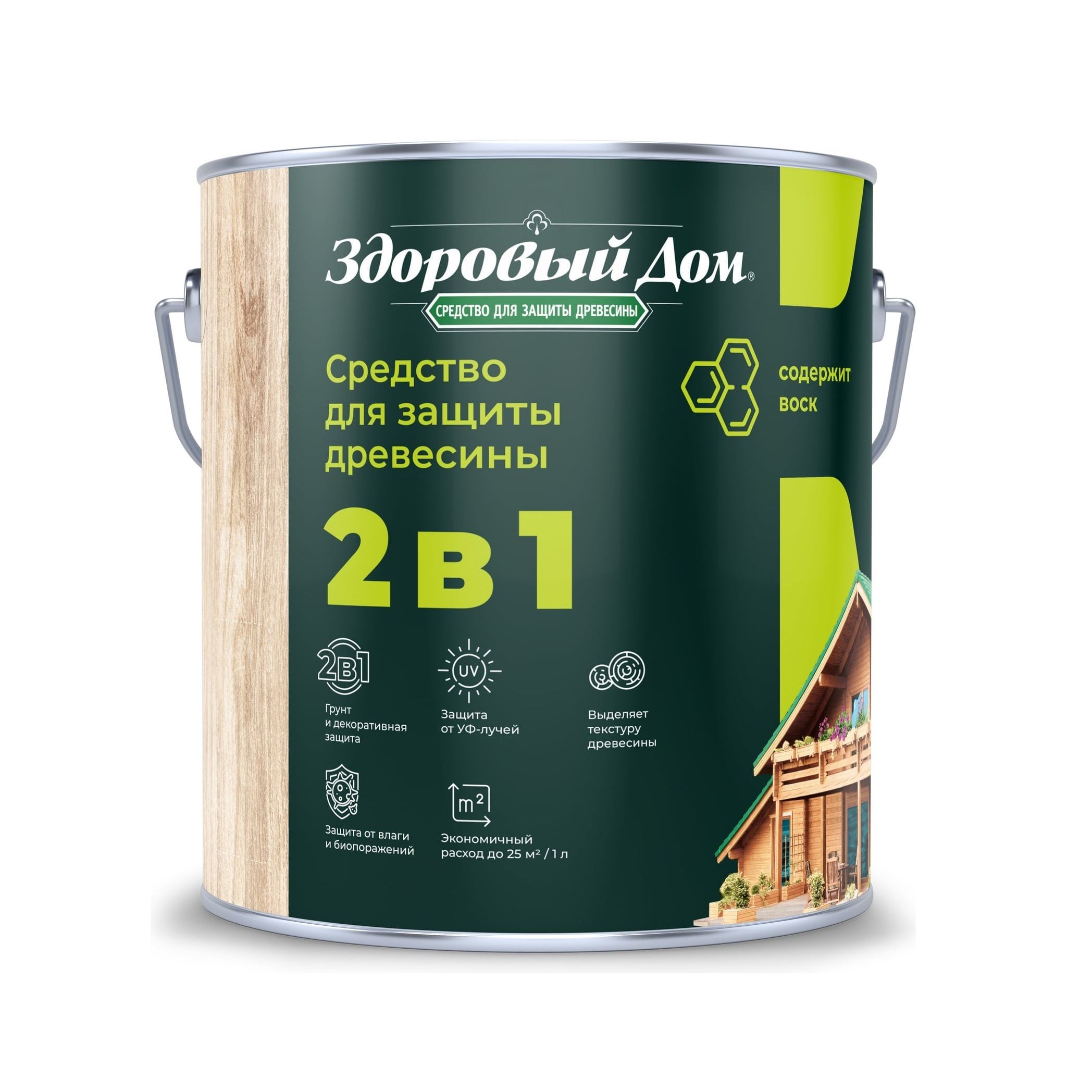 Средство для защиты древесины Здоровый Дом Сосна 2,7 л Л-С