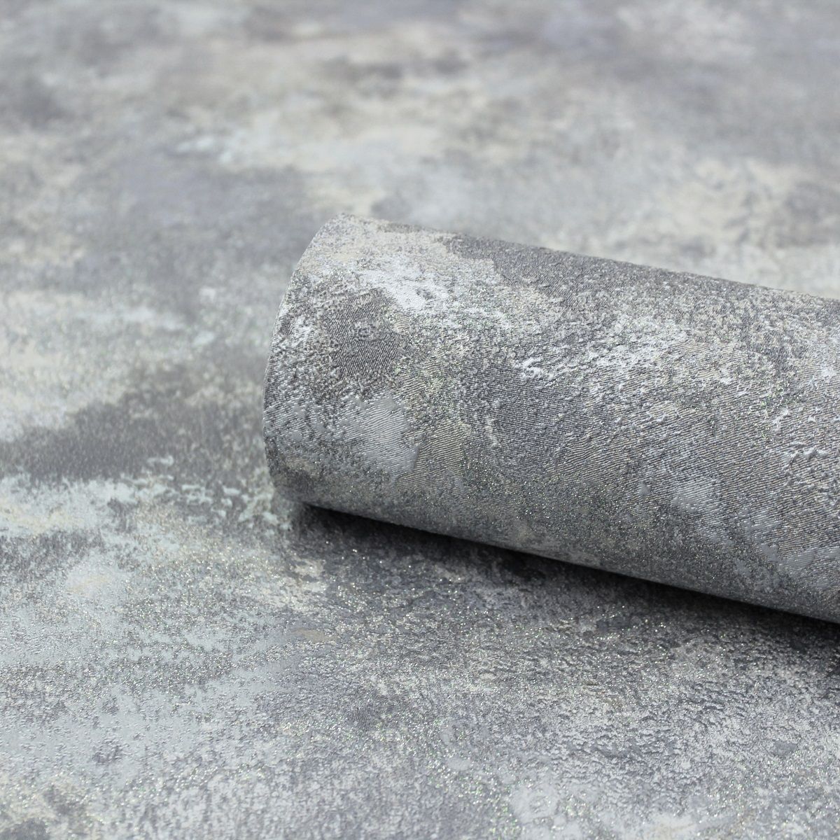 Обои Erismann Lava 60634-07 серые, золотые штукатурка 1,06х10,05 м