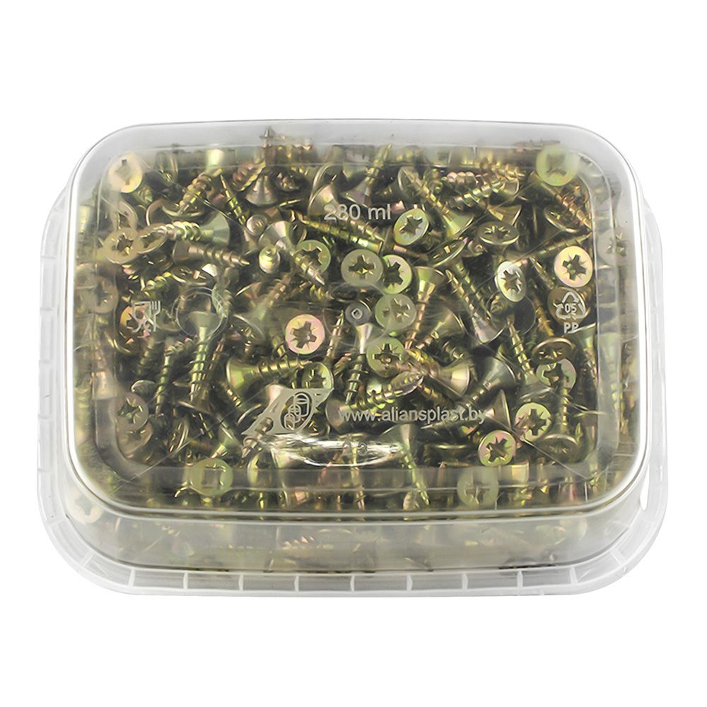 Шуруп 4х16 мм желтый цинк 450 шт