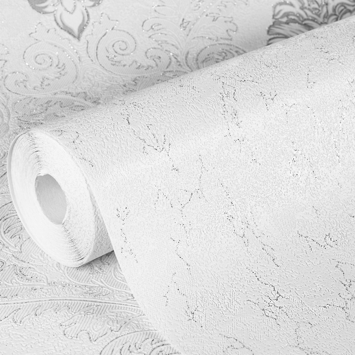 Обои Aurora Раджа С50 5004 01 белые штукатурка 1,06х10,05 м