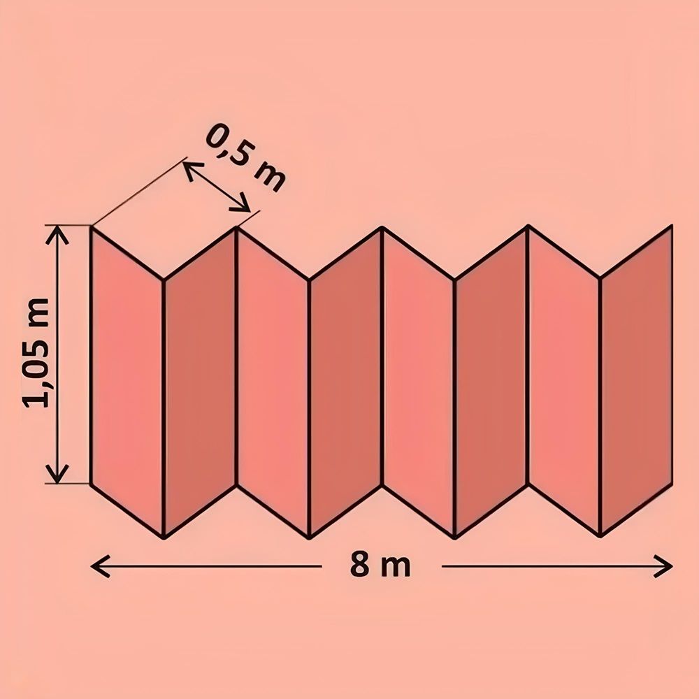 Подложка гармошка 2 мм Солид розовая под тёплый пол 1,05х8 м (8,4 м²)