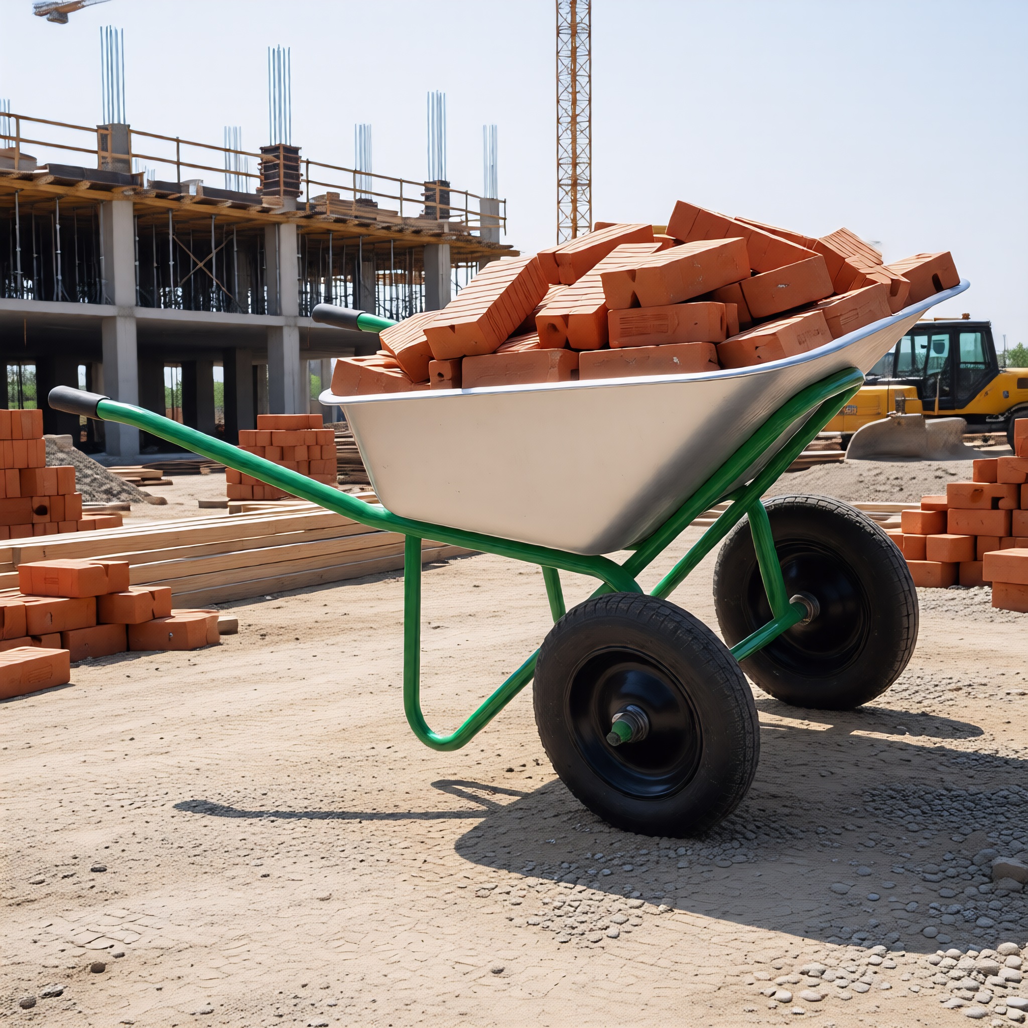 Тачка садовая двухколесная 320 кг 110 л Modin Premium колесо 3.25-8/25