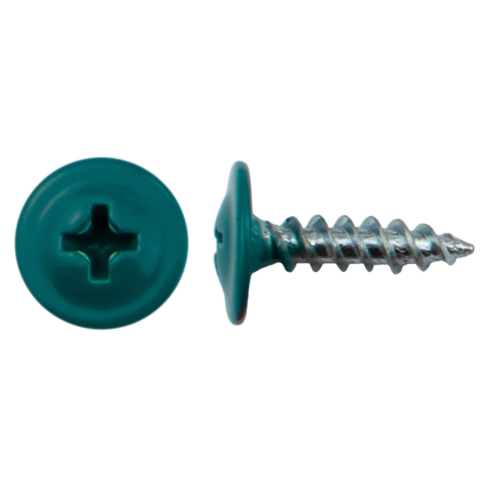 Саморез прессшайба 4,2х16 мм острый бирюза RAL 5021 вес
