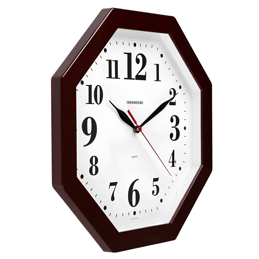 Часы настенные Тройка 8-угольные, вишня,классика 41431416