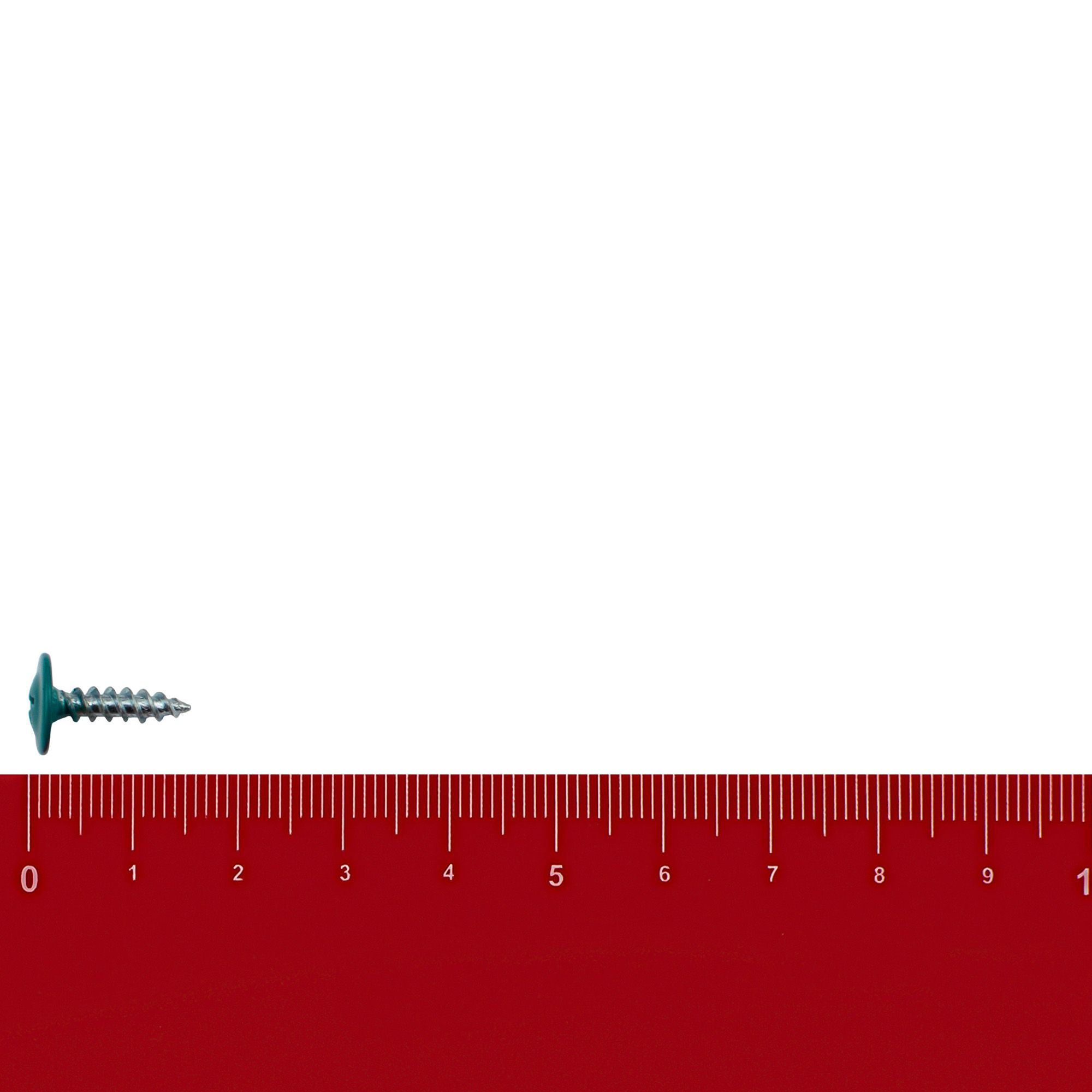 Саморез прессшайба 4,2х16 мм острый бирюза RAL 5021 вес