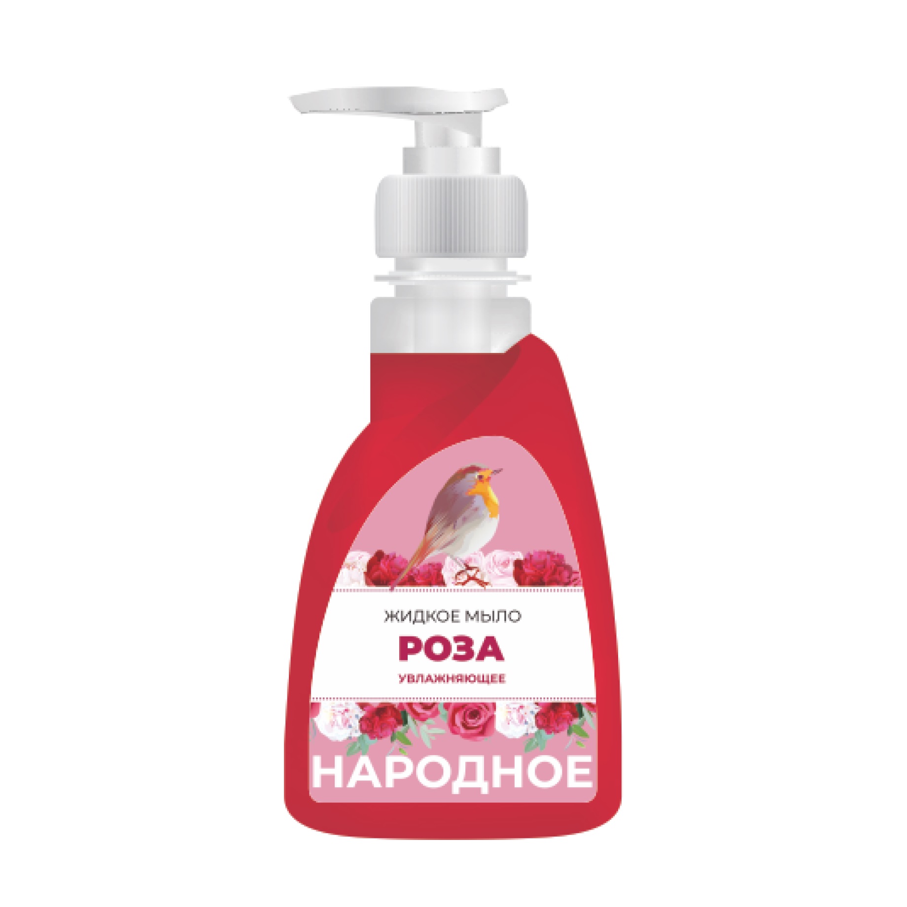 Мыло жидкое Flora Народное Роза 250 мл