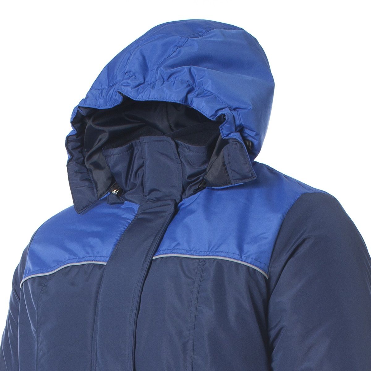 Куртка зимняя Снежана синяя с васильковым р.96-100/158-164