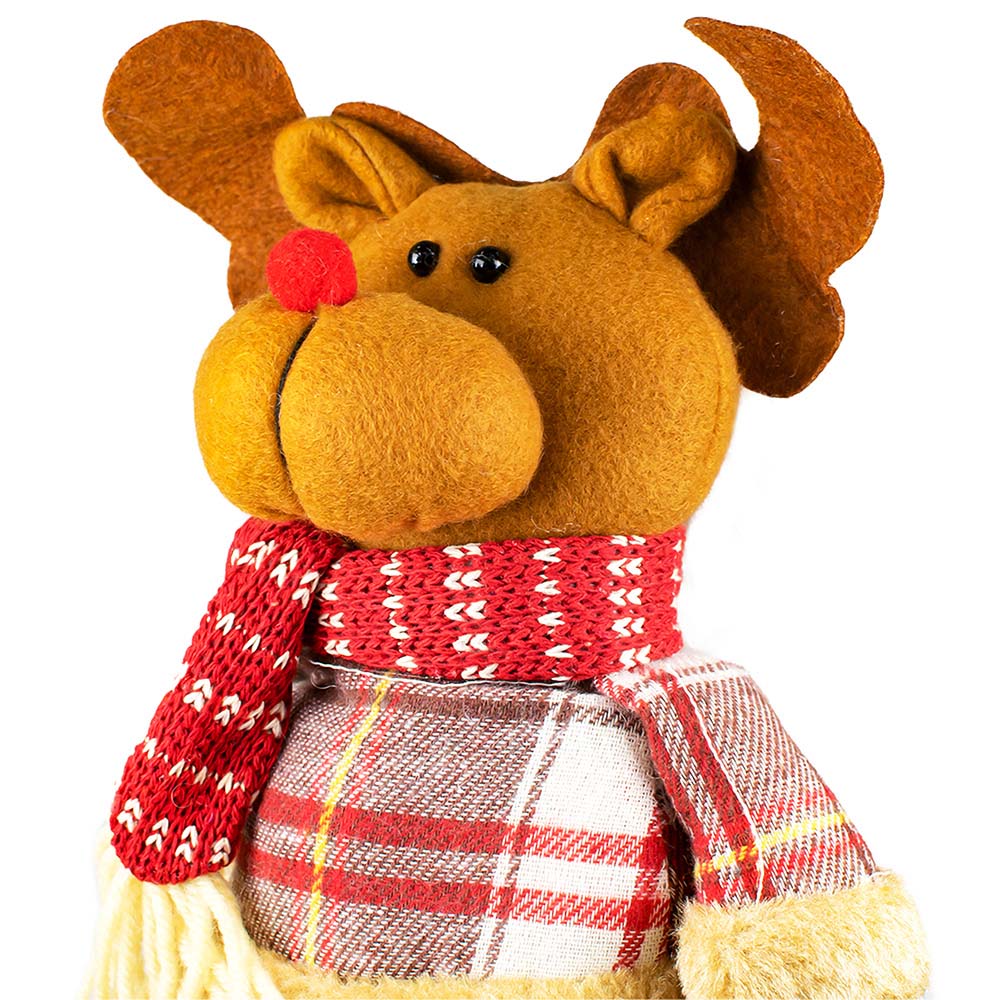 Игрушка декоративная мягконабивная Милый Лось из полиэстера  34,5x20x8см