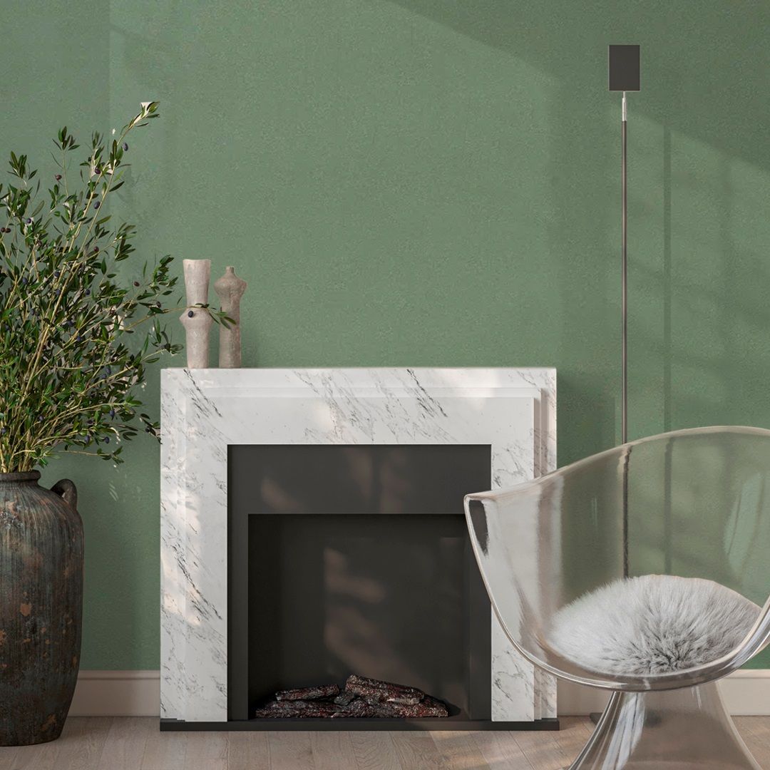 Обои Артекс Платинум 11328-11 зеленые однотонные 1,06х10 м