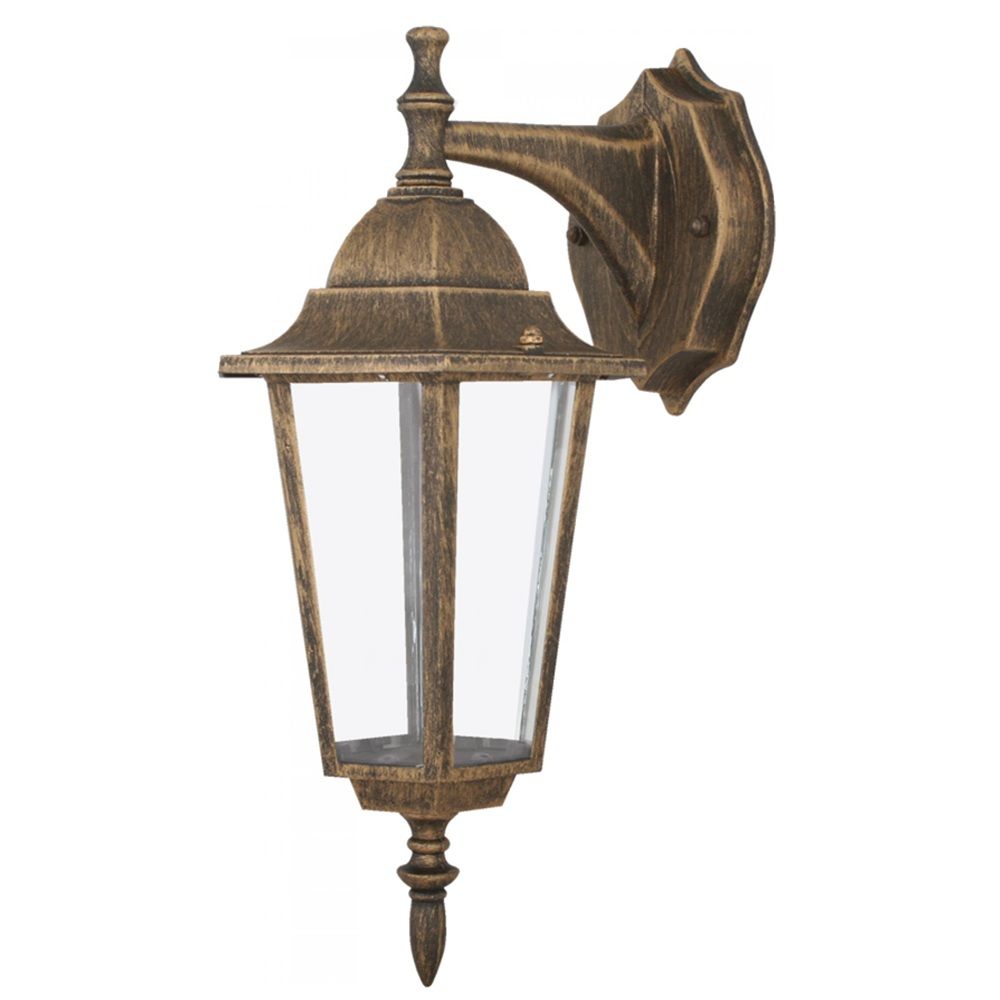 Светильник Е27 60Вт 230В крепл.на стену вниз шестигранник(Бронза)4102 Сamelion