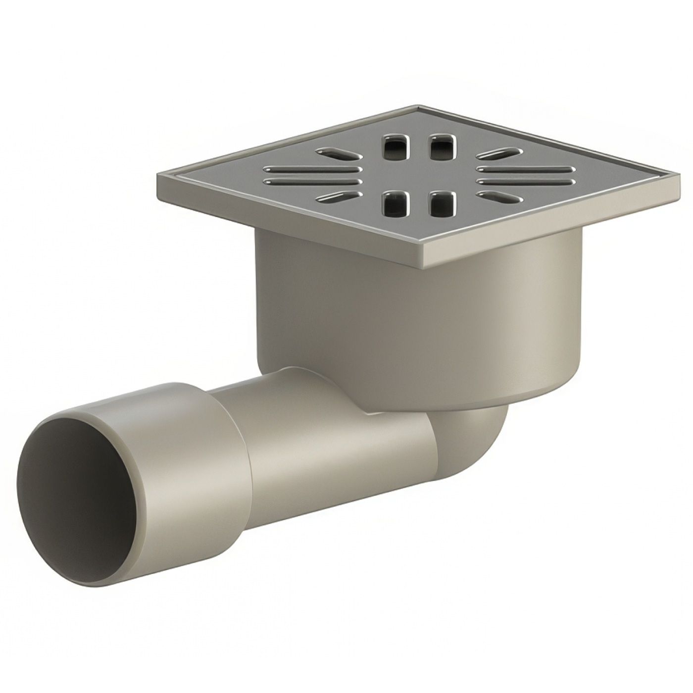 Трап гориз спуск 50 мм решетка 100х100 мм нерж